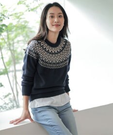 J.PRESS LADIES 【WEB限定】レイヤードフレアー カットソー