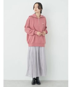 earth music&ecology Ｌｅｅ×ｅ．ｍ．ａ．ｅ．　ハーフジップ刺繍スウェット