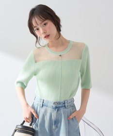 earth music&ecology シアーヨークニットプルオーバー