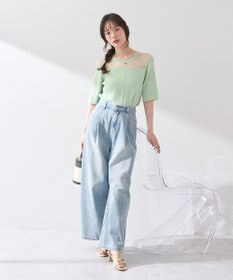 earth music&ecology シアーヨークニットプルオーバー