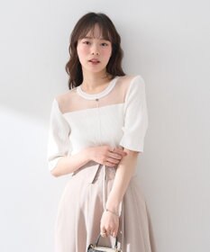 earth music&ecology シアーヨークニットプルオーバー