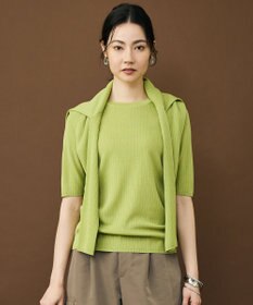 自由区 L 【アンサンブル対応】シアーシルクミックスニット プルオーバー