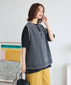 Green Parks フリンジ付きデニムベスト