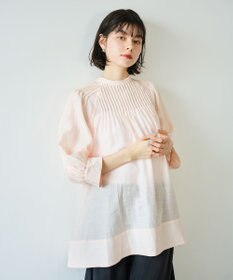 #Newans 【金子綾さんインスタライブご紹介アイテム】（前後着用可能）ピンタックシアーブラウス