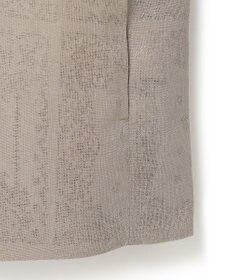 ICB 【日本製・洗える】ペイズリーレノクロス ノーカラージャケット