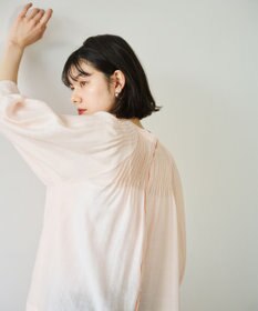 #Newans 【金子綾さんインスタライブご紹介アイテム】（前後着用可能）ピンタックシアーブラウス