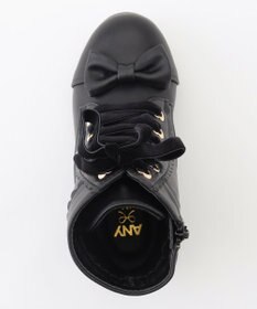 ANY KIDS リボン付き編み上げブーツ