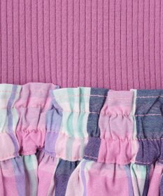 ANY KIDS チェック ドッキング ワンピース