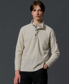 JOSEPH ABBOUD MOUNTAIN 【オーガニックコットン使用/JAPANファブリック】メランジピケ　スタンドカットソー