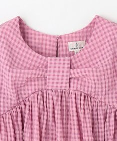 組曲 KIDS 【110-140㎝】ギンガムサッカー ワンピース
