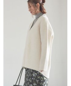 Te chichi 起毛ミドルVネックカーディガン