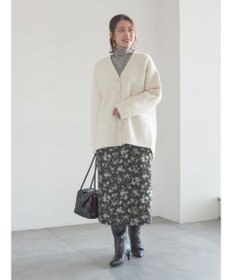 Te chichi 起毛ミドルVネックカーディガン