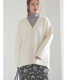 Te chichi 起毛ミドルVネックカーディガン
