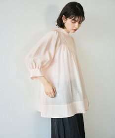 #Newans 【金子綾さんインスタライブご紹介アイテム】（前後着用可能）ピンタックシアーブラウス