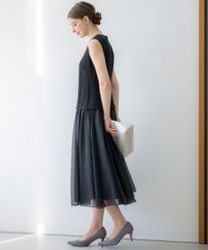 23区 【APPLAUDIR】クリアジョーゼットコンビ ドレス