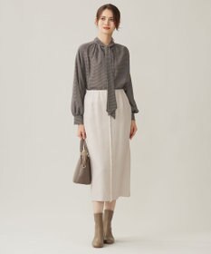 自由区 【セットアップ対応・洗える】ハイツイストビエラボウタイ ブラウス