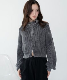 WEGO ダブルジップショートニットブルゾン