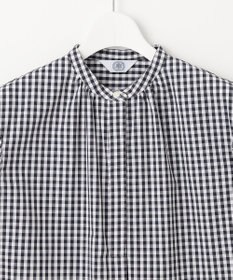 J.PRESS LADIES 【洗える・接触冷感・UVカット】エステネージュストライプ バンドカラーブラウス