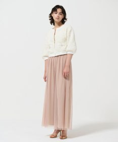 GRACE CONTINENTAL チュールフリルニットブルゾン