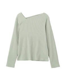 earth music&ecology アシメネックリブプルオーバー