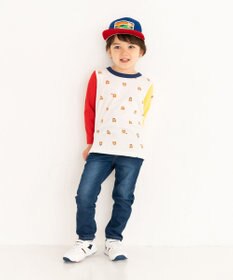 MIKI HOUSE HOT BISCUITS 【70-120cm】 ビーンズ総柄 長袖Ｔシャツ