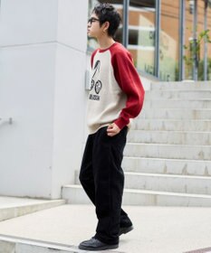 WEGO 【ユニセックス着用ITEM/ウエストゴム/SMLサイズ展開】コーデュロイイージーストレートパンツ