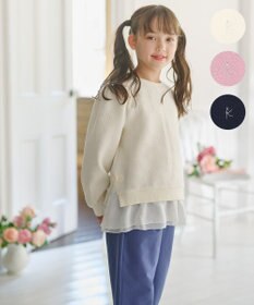 組曲 KIDS 【150-160㎝】フラワーキルト トレーナー