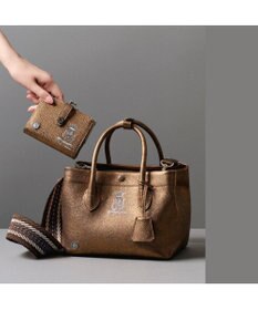 A.D.M.J. 【牛革】メタリックレザー/キューブトート21cm