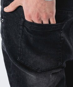 WEGO 【ユニセックス着用ITEM】シャーリングフレアデニムスキニーパンツ