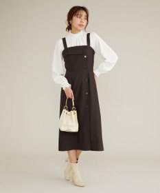 Feroux 【古畑星夏さん着用・セットアイテム】刺繍ポイント ニット × ジャンパー スカート