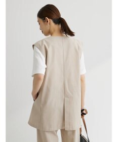 Green Parks 綿麻混シングルミディ丈ベスト