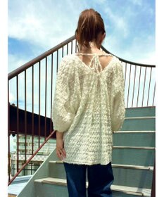 Green Parks AnriettMusee カットジャガードタックブラウス