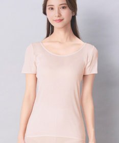 Wing インナー 綿100％ 抗菌防臭(身生地) フラット仕上げ(裾・袖口) 【綿100％ ひびきにくいタイプ】 3分袖 半袖 春 夏 EL1375 ウイング／ワコール