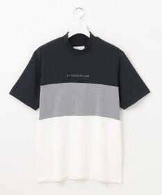 23区GOLF 【23Fondation】カラーブロック モックネックシャツ 一枚で主役級 ストレッチ性◎