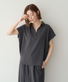 YECCA VECCA 【接触冷感】COOLスキッパーブラウス