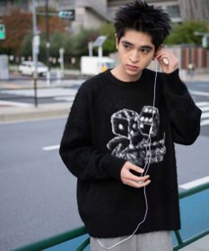 WEGO 【ユニセックス着用ITEM/MLサイズ展開】シャギーグラフィックプルオーバー