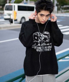 WEGO 【ユニセックス着用ITEM/MLサイズ展開】シャギーグラフィックプルオーバー