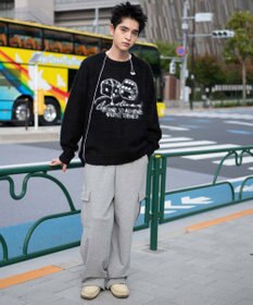 WEGO 【ユニセックス着用ITEM/MLサイズ展開】シャギーグラフィックプルオーバー