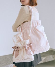 Maison de FLEUR ボアダブルリボン2Wayトートバッグ