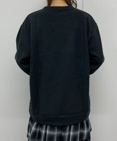 WEGO 【ユニセックス着用ITEM】ワッフルフリースOP刺繍クルートレーナー