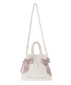 Maison de FLEUR ボアダブルリボン2Wayトートバッグ