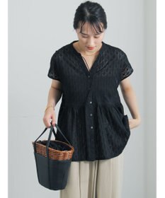 Te chichi レースペプラムブラウス
