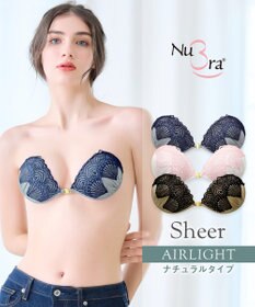 BRADELIS New York 【NuBr / ナチュラルタイプ】ヌーブラ・エアーライト シア デザインヌーブラ ストラップレス バックレス