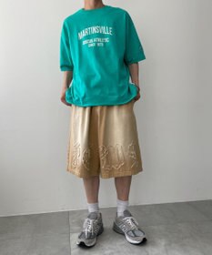 WEGO ツイルブラスト加工ワイドショートパンツ