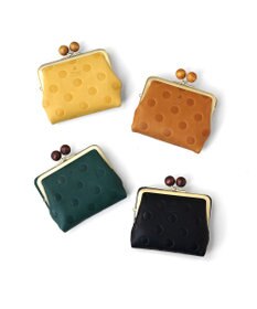 FOLNA RD ドット型押し ウッドボールがま口財布