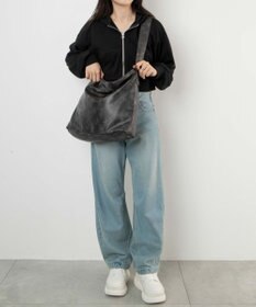 WEGO 【ユニセックス着用ITEM】レザータッチBIGショルダー