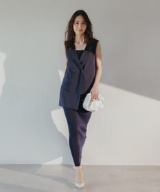 UNFILO 【MAG×スタイリストコラボ】イージーケアシャツ×ラメIラインスカート