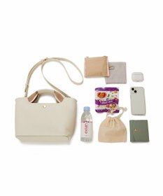 TOPKAPI 【TREASURE TOPKAPI】ソフトシュリンク テープハンドル ショルダー付きミニ トート バッグ