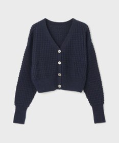 GRACE CONTINENTAL ワッフルショートニットカーディガン