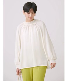 AMERICAN HOLIC ギャザーラグランサテンブラウス